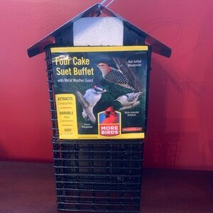 NWT More Birds Four Cake Suet Buffet Bird Feeder